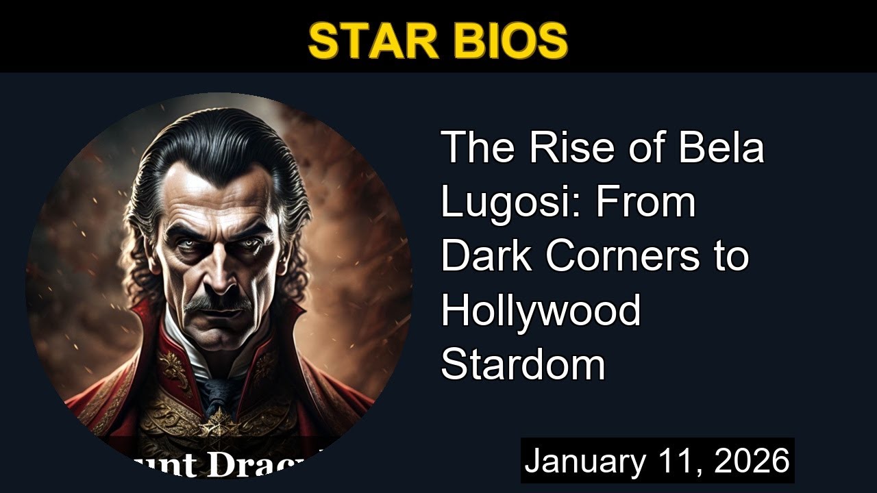 The Rise of Bela Lugosi: From Dark Corners to Hollywood Stardom | Star Bios