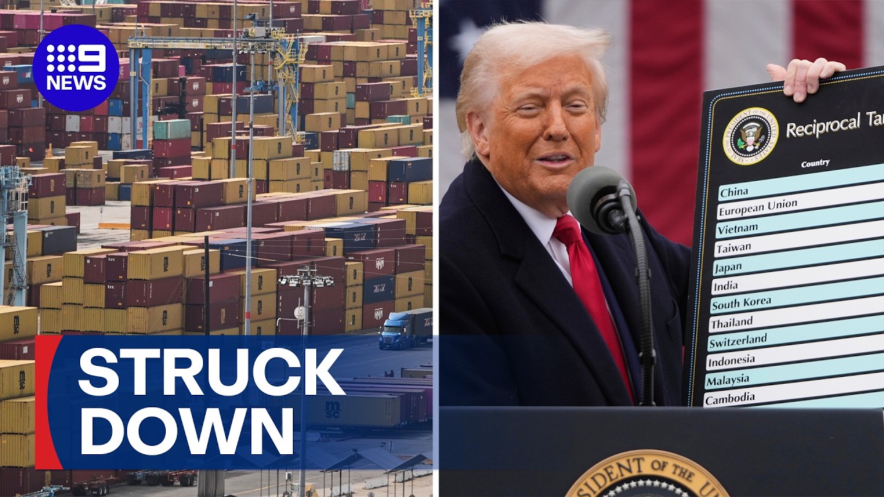 Supreme Court rules Trump's tariffs illegal | 9 News Australia