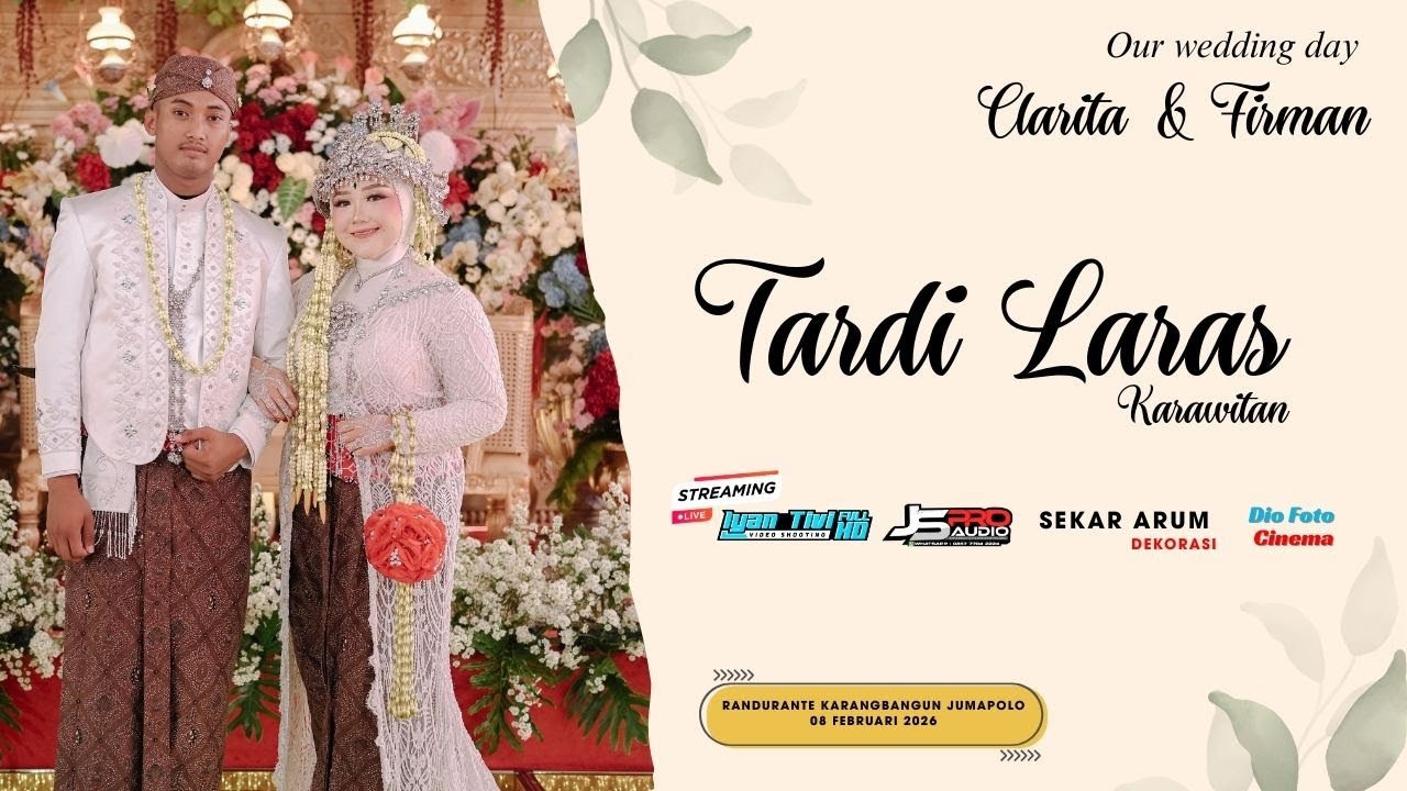🔴LIVE WEDDING CLARITA & FIRMAN || TARDI LARAS KARAWITAN || JS PRO AUDIO || IYAN TIVI HD ||