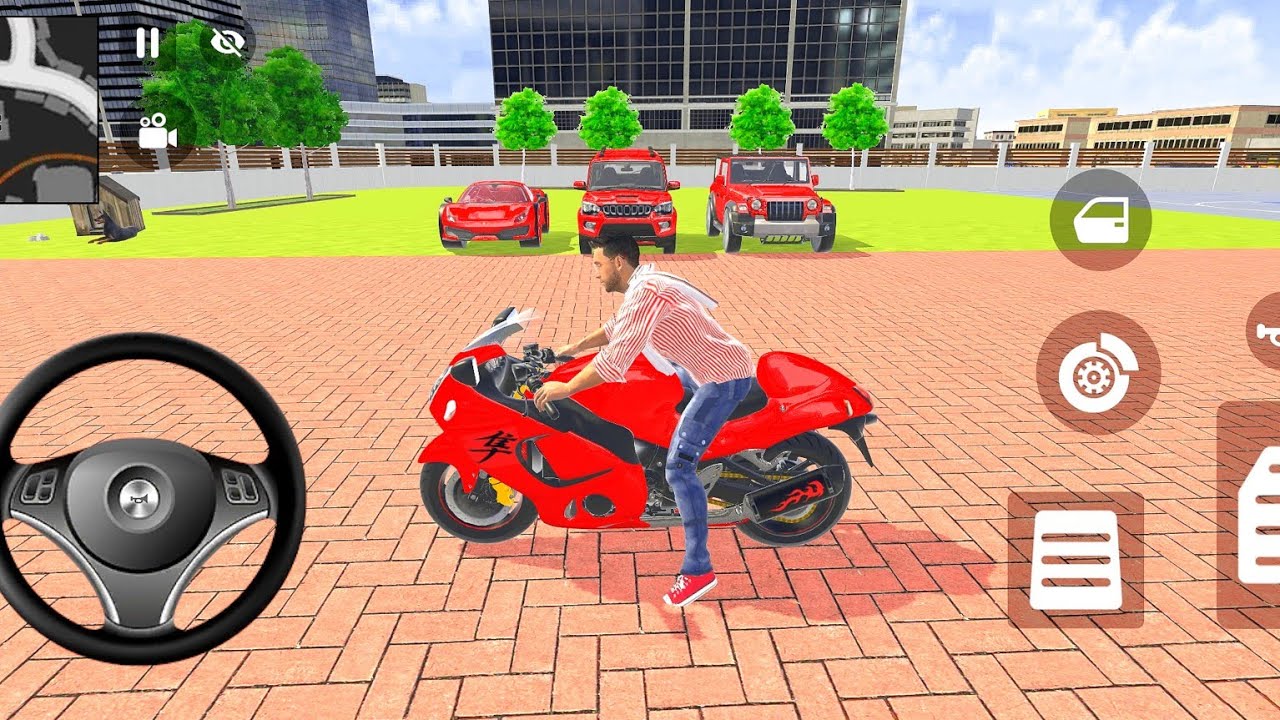 🎮Franklin Order by Red Thar  And Scorpio And Hayabusa Bike in Indian Theft 1️⃣ Auto Simulator 