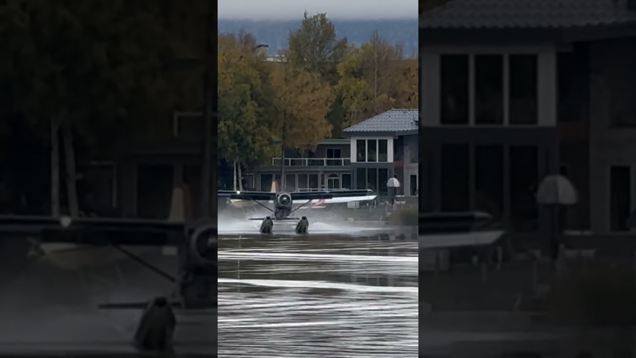 Regal Air De Havilland Beaver Taking off West at Lake Hood