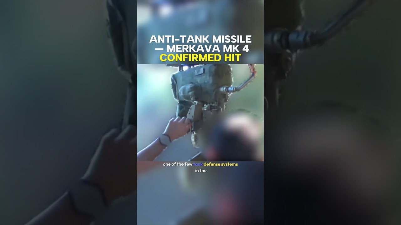 Anti-Tank Missile Locks Onto Israeli Merkava Mk 4 &mdash; Direct Hit