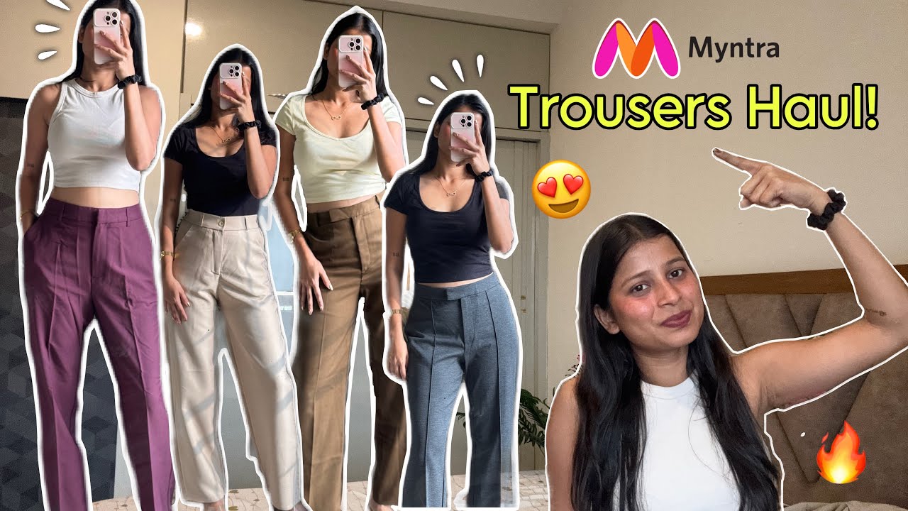 7 High Waist Trousers for Office Wear! 😍 Myntra Try-On Haul | Payal Mahadik 