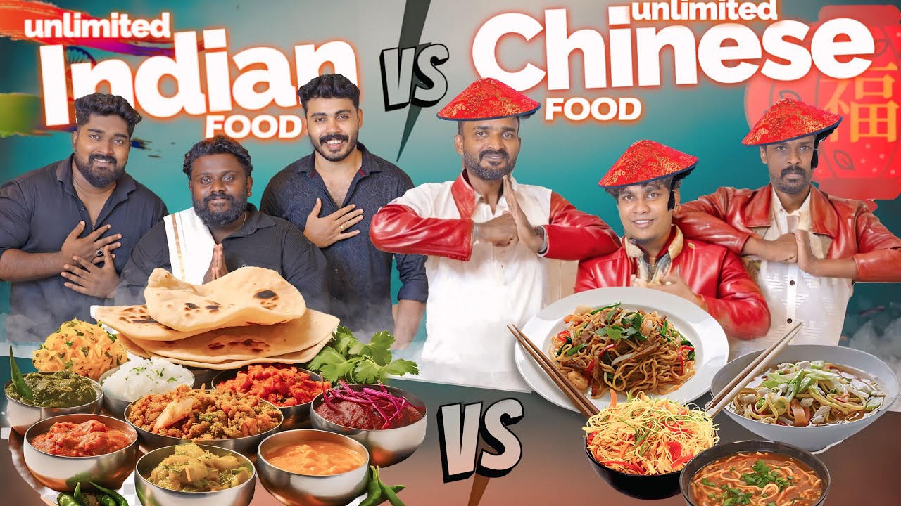 Unlimited Indian and Chinese Food കഴിച്ചപ്പോൾ |PsychoAliyanz | Indian Food vs Chinese Food