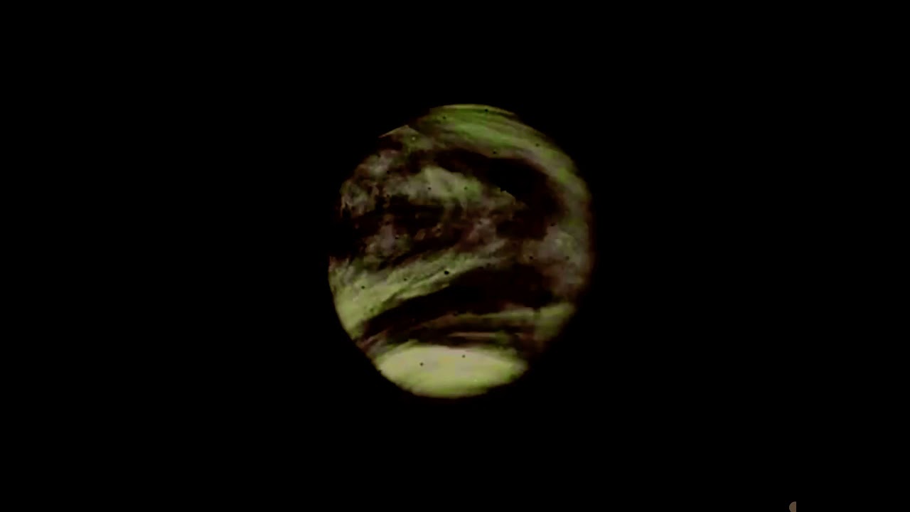 Footage of Venus&rsquo;s atmosphere rotating from Mariner 10 en route to Mercury