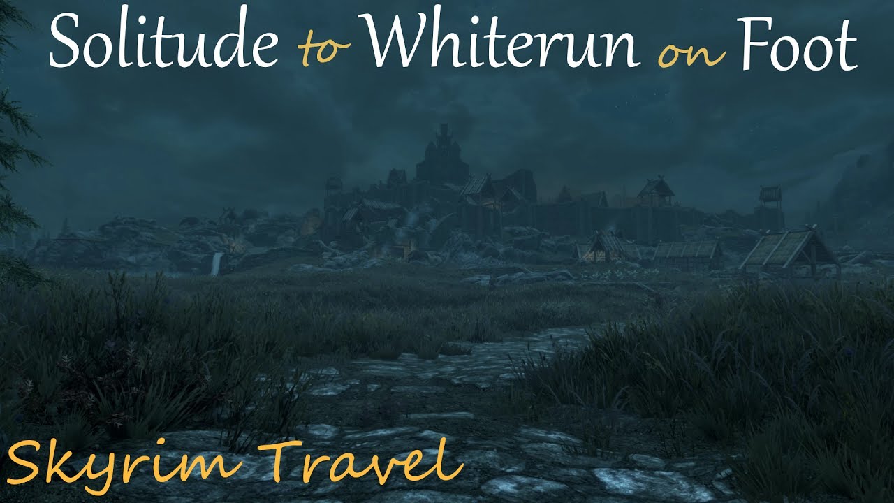 Solitude to Whiterun on Foot • Skyrim Travel (ASMR) • Sleep Relaxation & Ambient Sounds