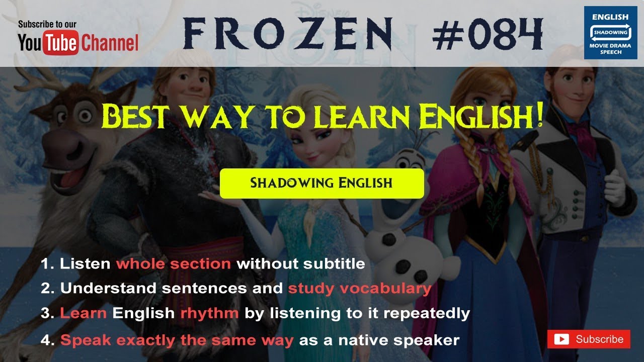 Shadowing English Frozen#84 - Spoken english learning videos Language (quotation subject)