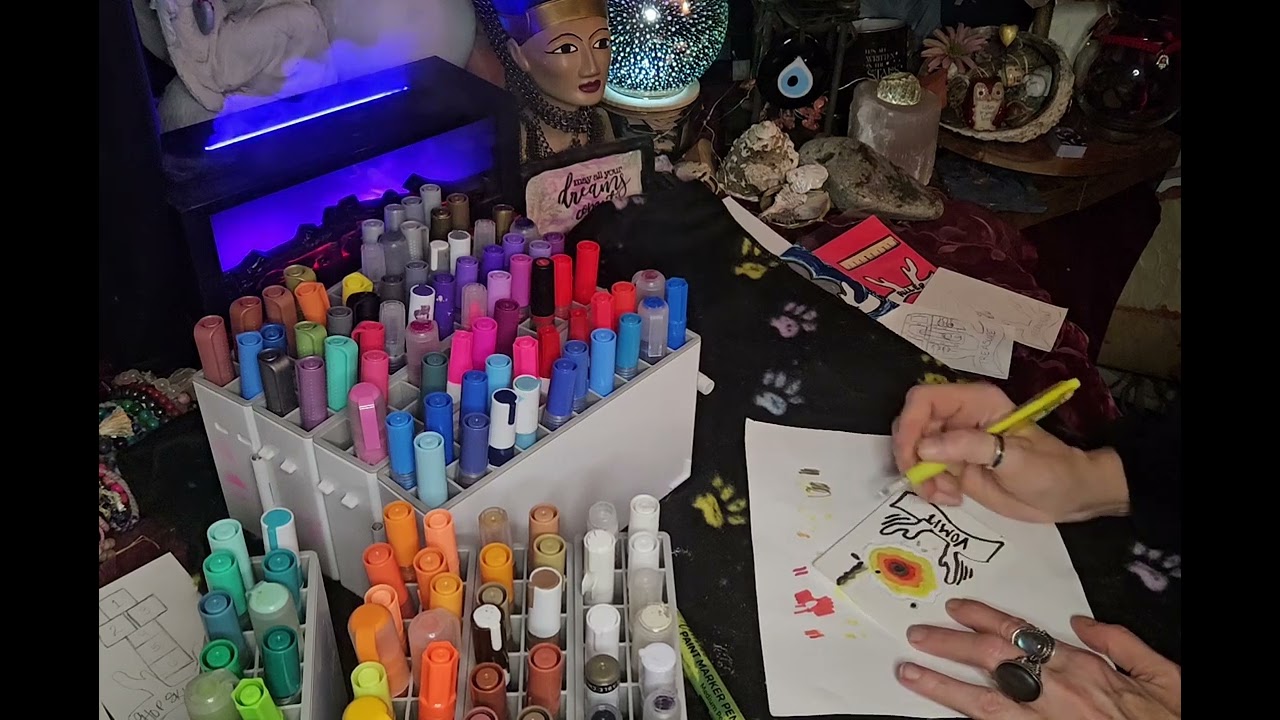 adding color to vomit & a hop skip & a jump cards 