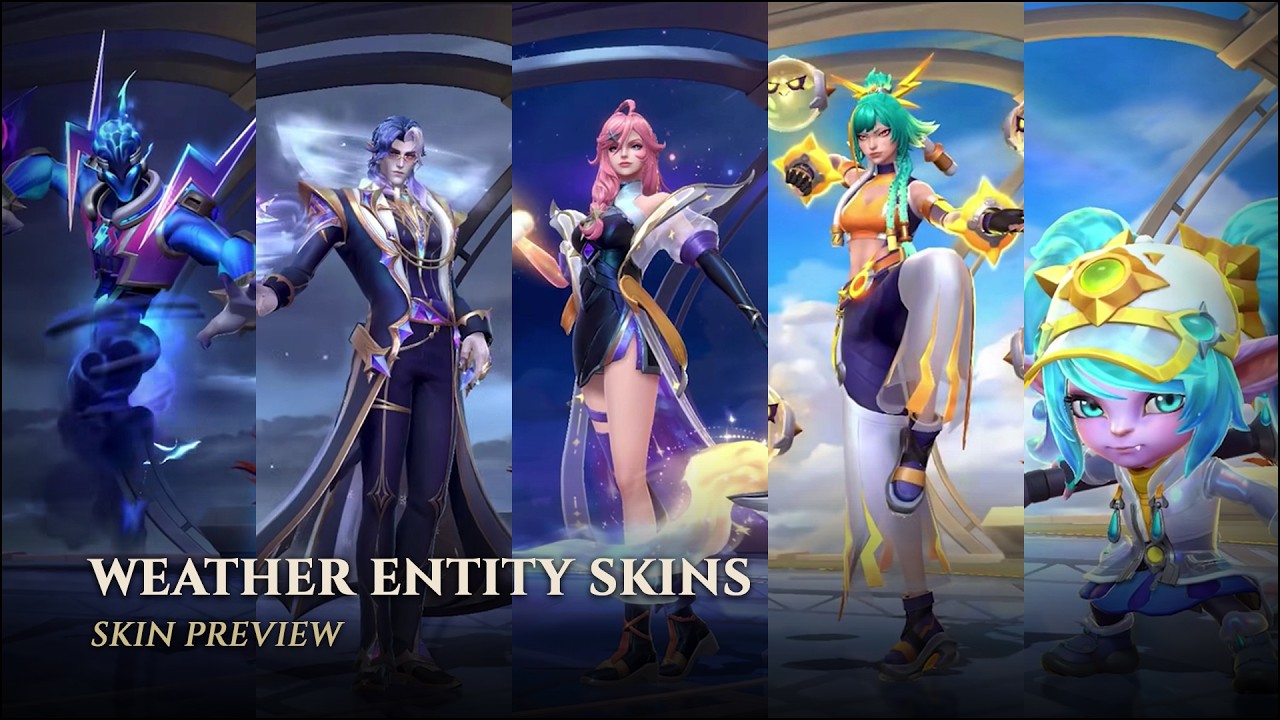 Weather Entity Skins: Vladimir (Prestige), Ashe (Legendary), Yunara, Poppy & Nocturne || Wild Rift