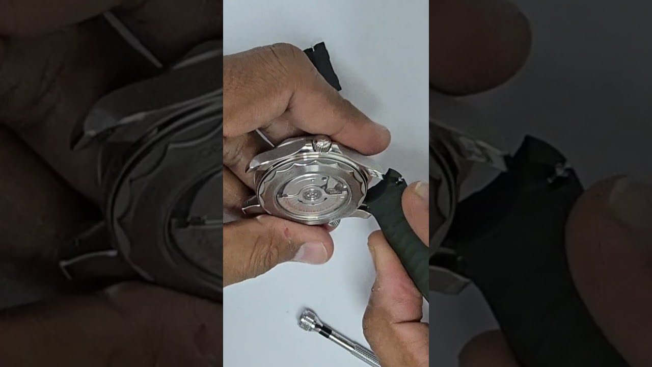 Omega Watch Bracelet Removal and Rubber Strap Installation