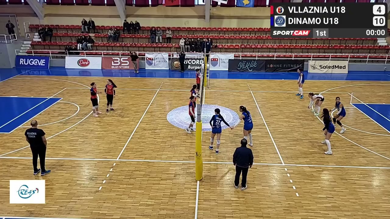 Volejboll Femra Vllaznia U18-Dinamo U18 3-0 Sezoni 25-26 (25-19;25-7;25-16)