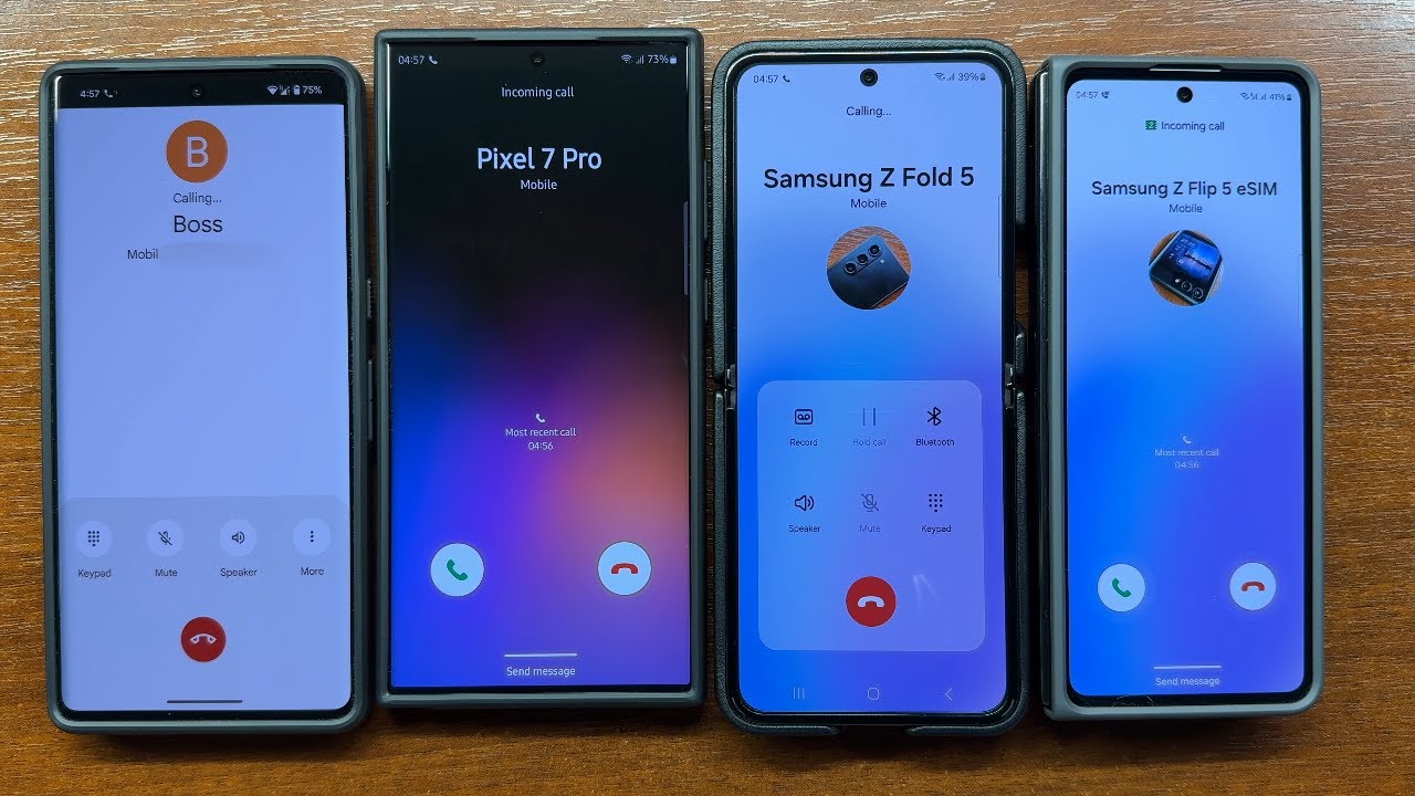Pixel 7, Samsung S23U, Z Flip 5, Z Fold 5 RCS Chats Outgoing & Incoming Messages + Incoming Calls