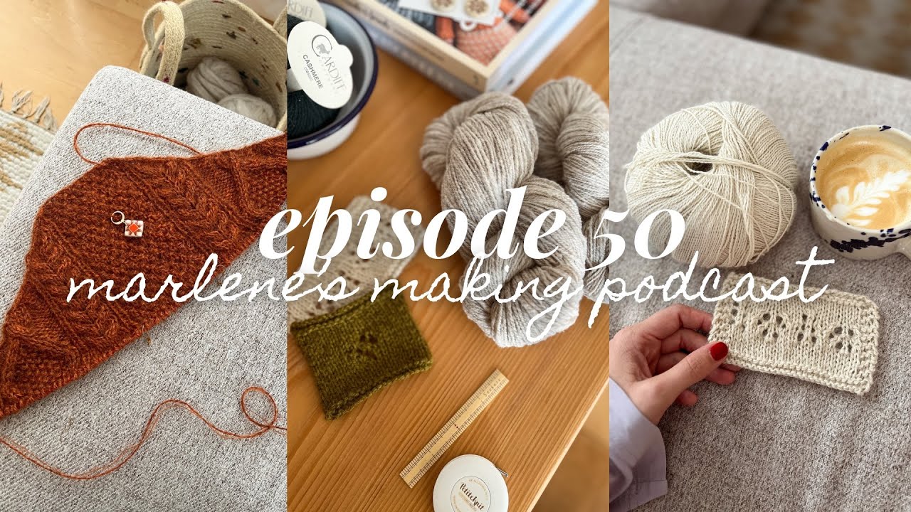 feels right tee, iris top, olga sweater, book club & tour de fleece • episode 50, marlene knits