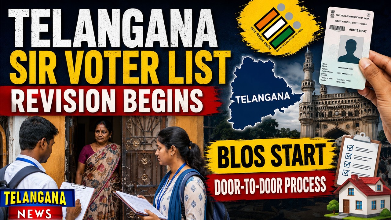 Telangana SIR Voter List Revision Begins | BLOs Start Door-to-Door Process | Telangana News