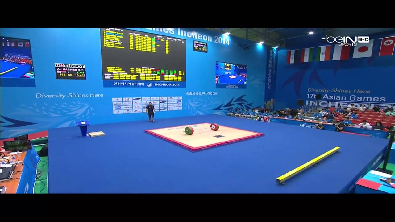 دورة الألعاب الأسيوية , رفع الأثقال - عباس القيصوم وزن 94 كجم ( رفعات الخطف )