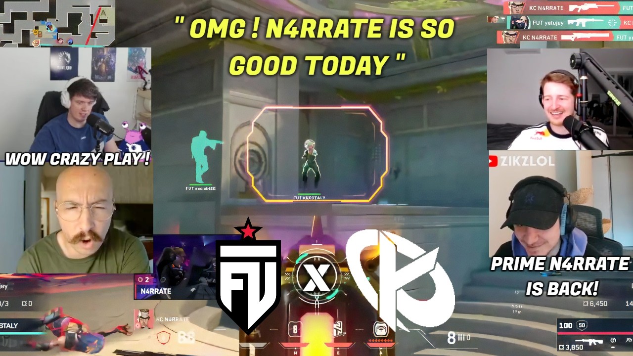 22 Minutes of Streamers React to KC vs FUT INSANE Moments in VCT EMEA Stage 2 Playoffs