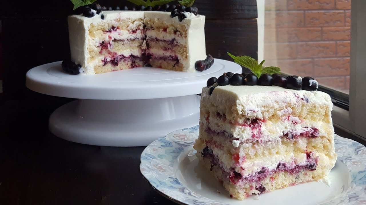 ТВОРОЖНЫЙ торт со СМОРОДИНОЙ 🍥 ПРОСТОЙ рецепт 🍥 Black currant cake