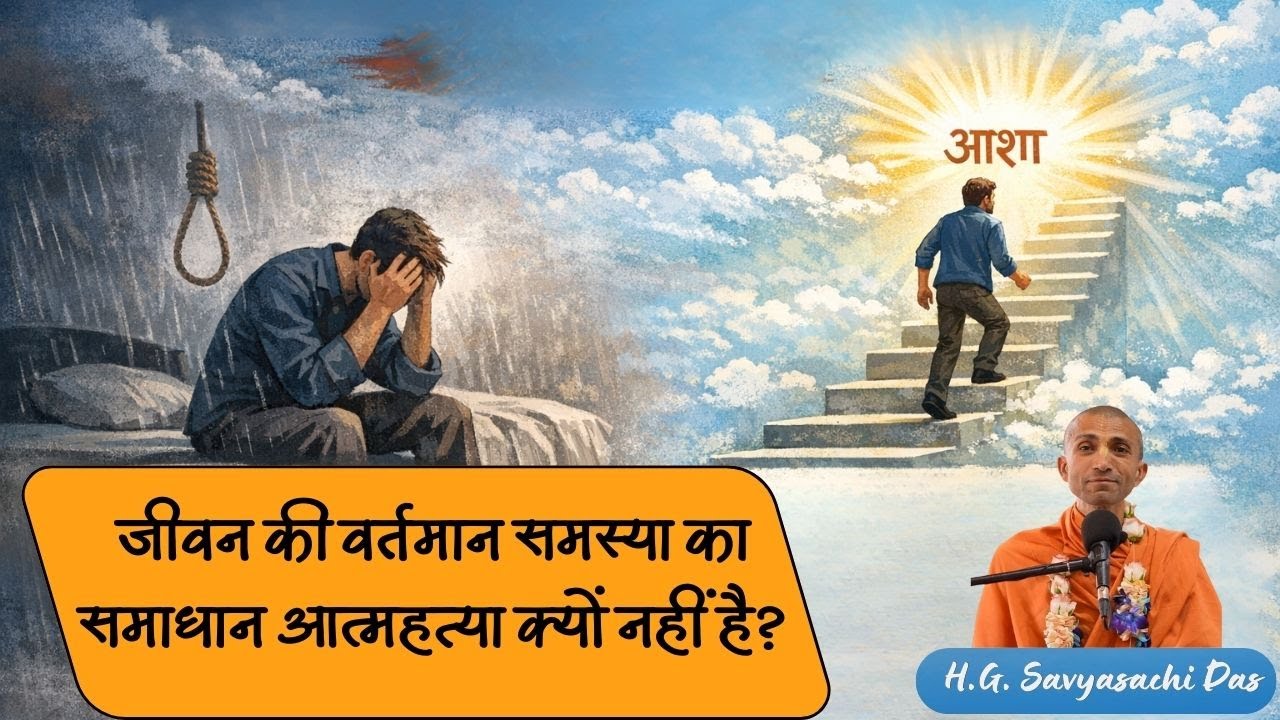 जीवन की वर्तमान समस्या का समाधान आत्महत्या क्यों नहीं है? (SB 4.29.74)- H.G. Savyasachi Das