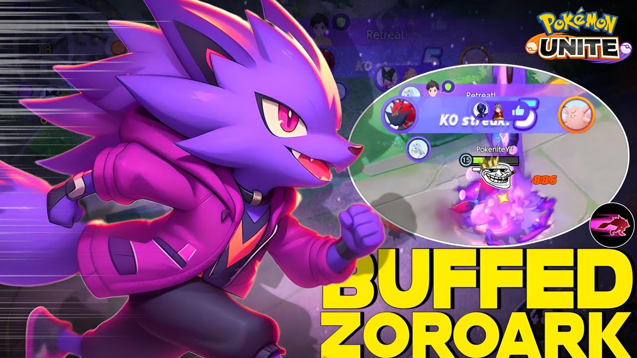 BUFFED ZOROARK BECOMES HUGELY BROKEN WITH THIS NEW TANK DAMAGE BUILD 😎 | POKEMON UNITE