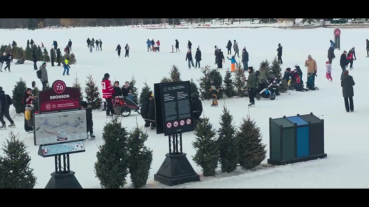 Toujours sur une piste d'une rivière gelée....Profiter de faire un peu de patinage...