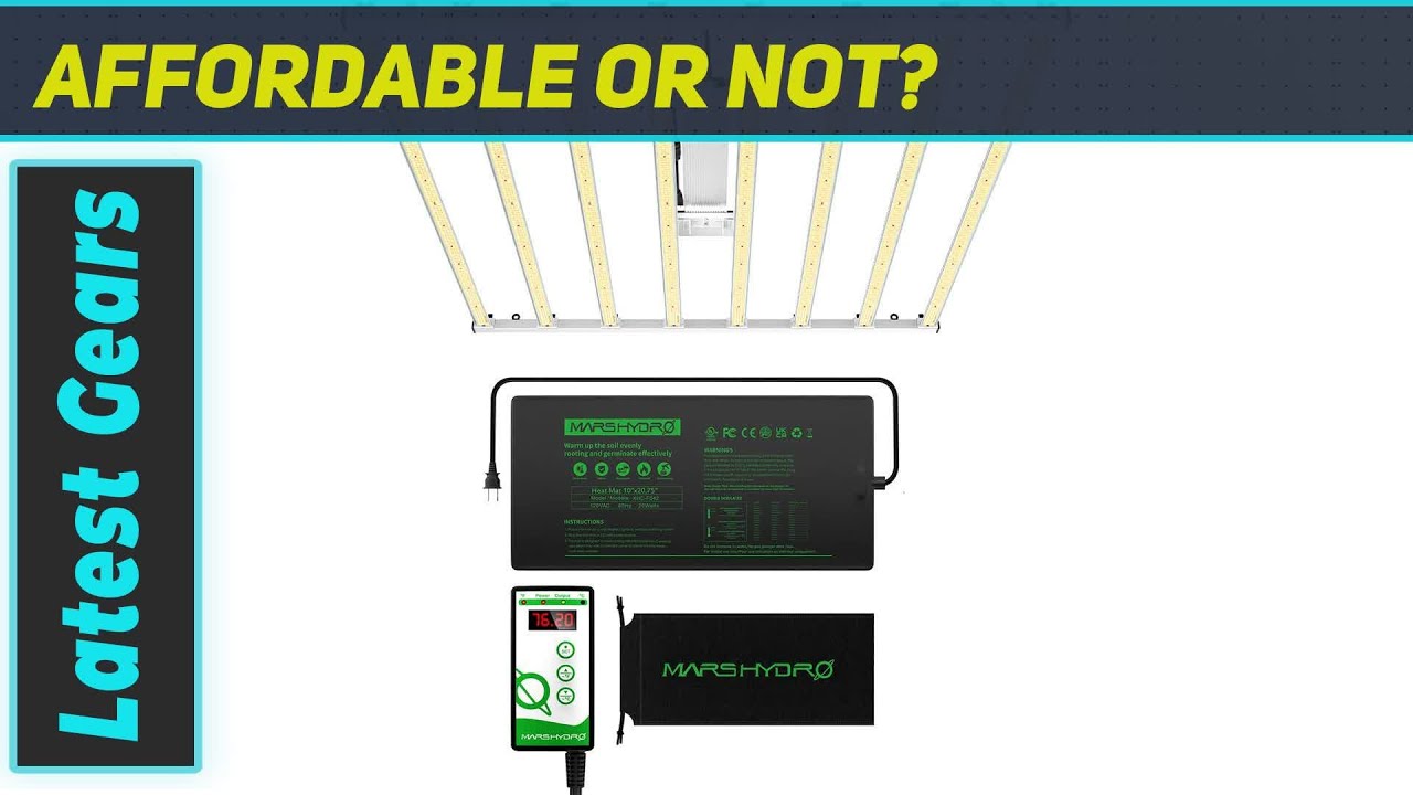 MARS HYDRO 800Watt FC-E8000 LED Grow Light & Germination Heating Mat Review