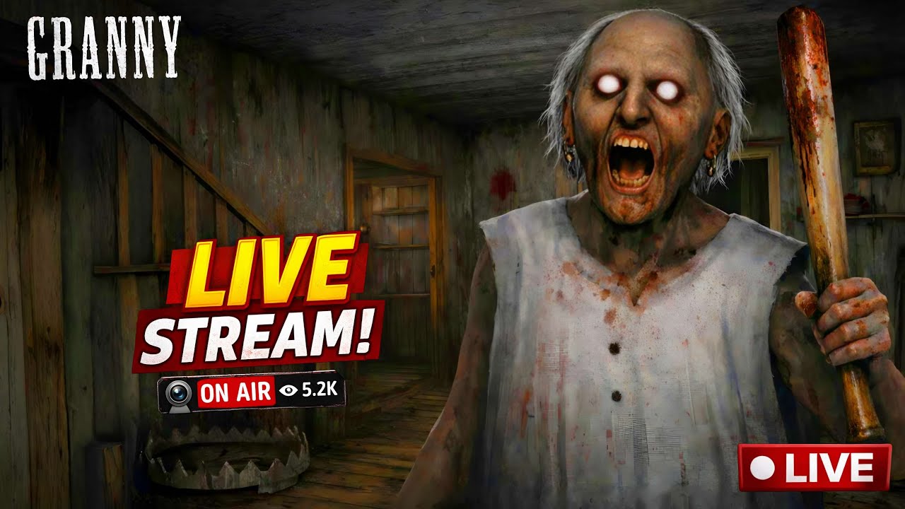 GRANNY HUG ME SCARY DOOR ESCAPE LIVE ⭕