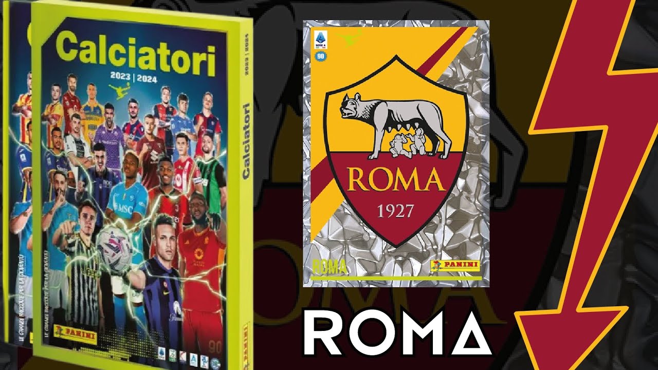 CALCIATORI PANINI 23|24 🇮🇹 ASMR STICKING AS ROMA 🟠🔴 LV #calciatoripanini #figurinepanini #asroma 🐺