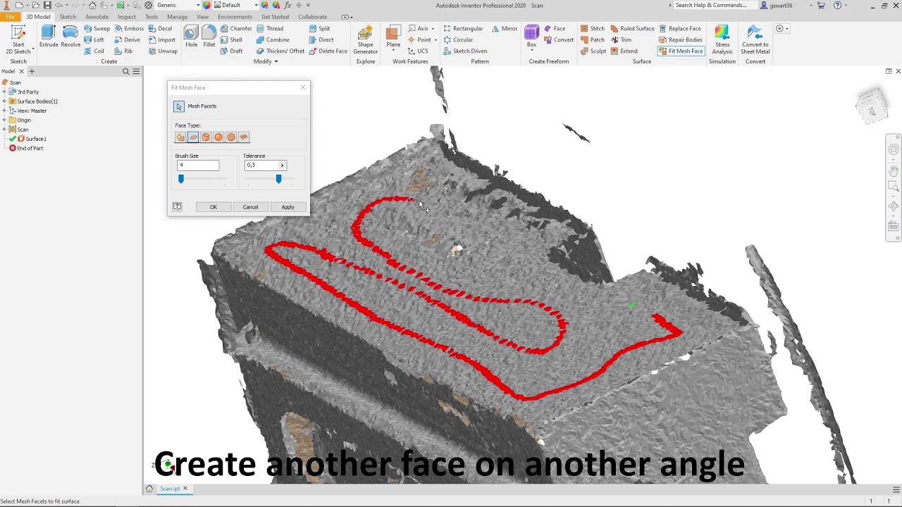 3D scanning and redesigning Parts with Shining 3D and Inventor - Part 1