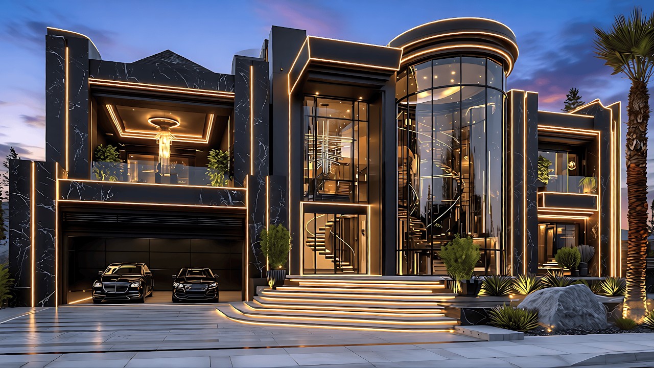 You’ve Never Seen a Dark Modern Mansion Like This | A Dark Modern Luxury Mansion