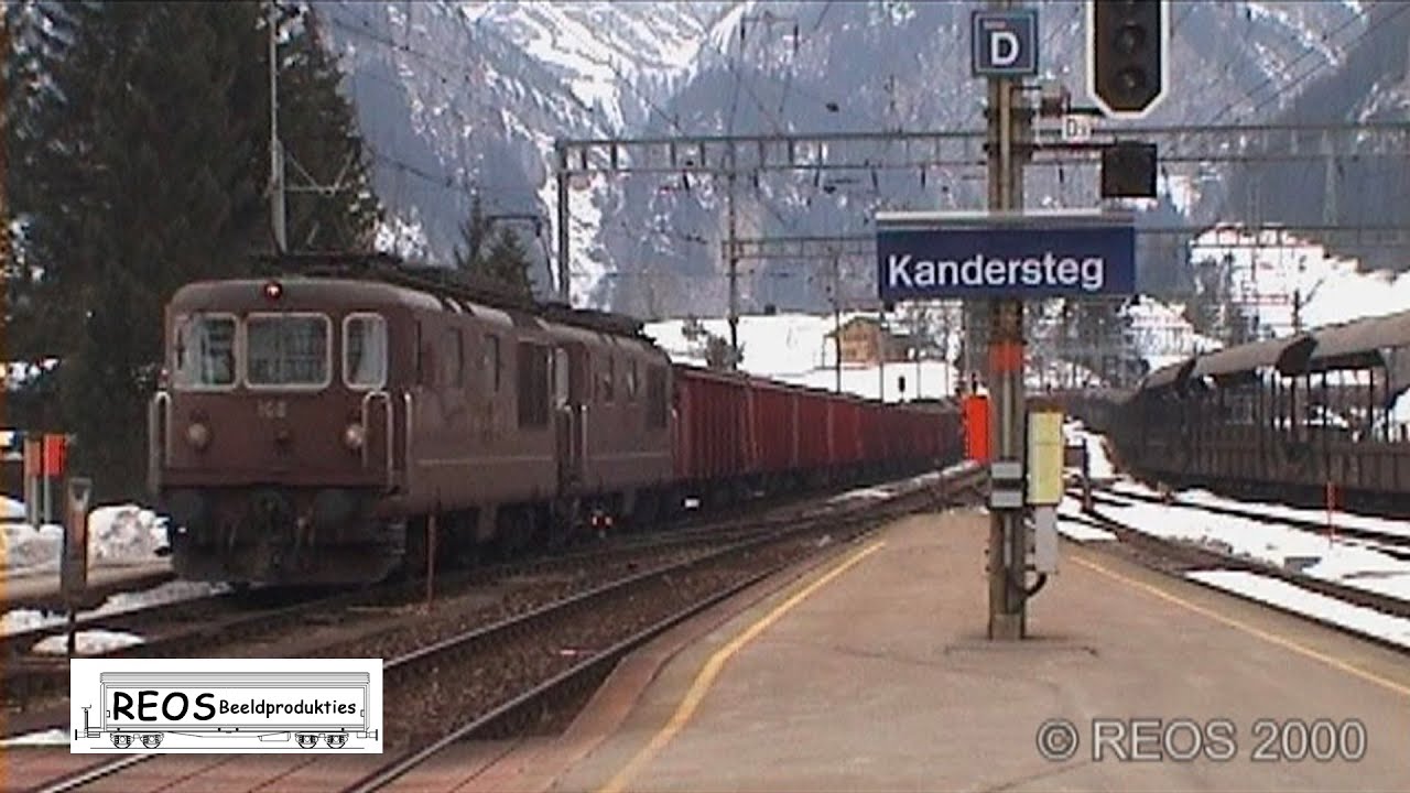 1997-2000 [SDw] BLS North Ramp p3 - Bahnhof Kandersteg - CLASSIC BLS passenger trains - Autoverlad