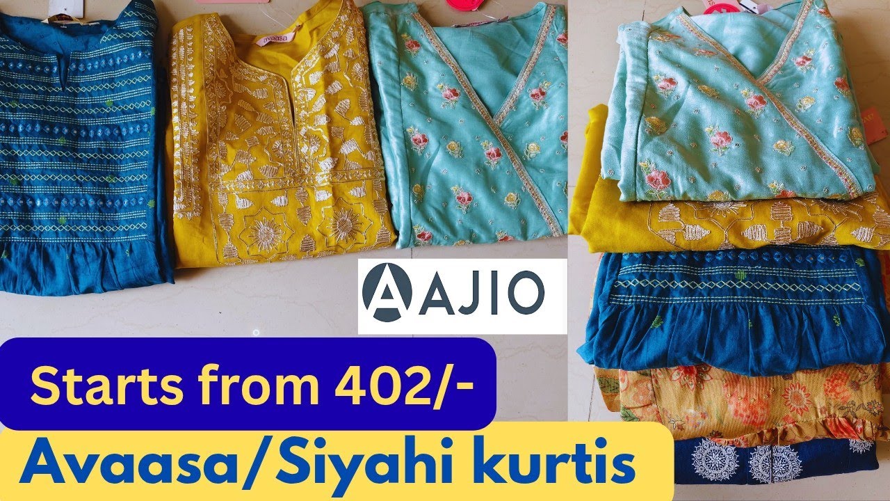Under 500 Ajio party wear kurti haul💕Ajio kurti haul💕Ajio kurta haul💕Ajio haul 