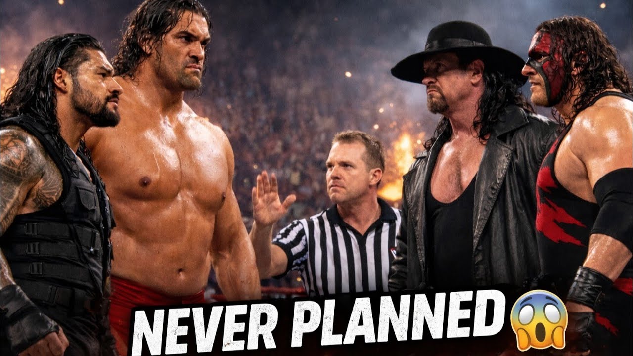 🩸Убойный матч😱 Роман Рейнс и Великий Хали против Андертейкера и Кейна @WWE @wweespanol @WWEVault