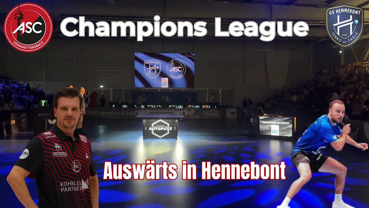 Alles oder Nichts in Hennebont – Champions League Auswärts beim französischen Tabellenführer! 🏓