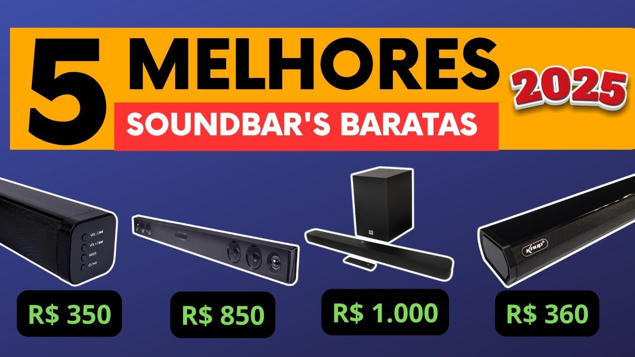 5 Melhores soundbar baratas 2025 / soundbar 2025