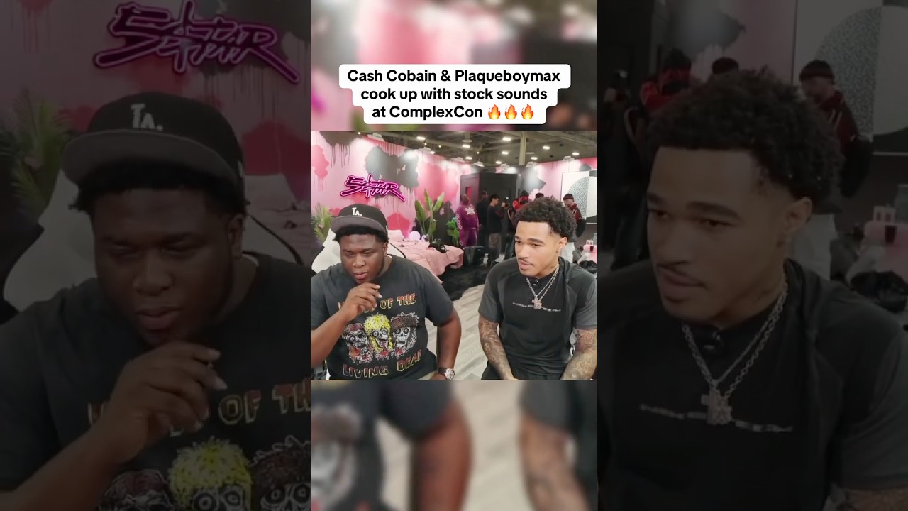 Cash Cobain & Plaqueboymax cook up with stock sounds ONLY at ComplexCon 🔥🔥🔥🔥 #cashcobain