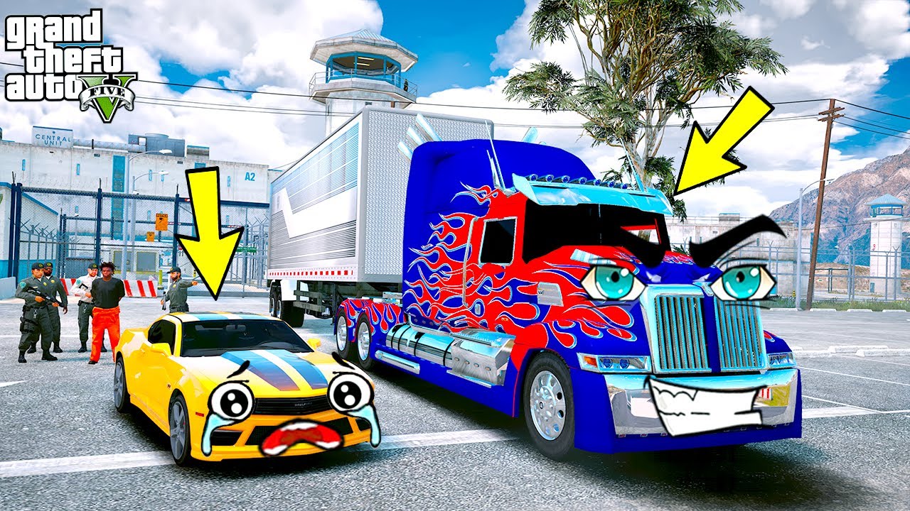 OPTİMUS PRIME VE BUMBLEBEE TEHLİKELİ MAHKUM TAŞIYOR! - GTA 5