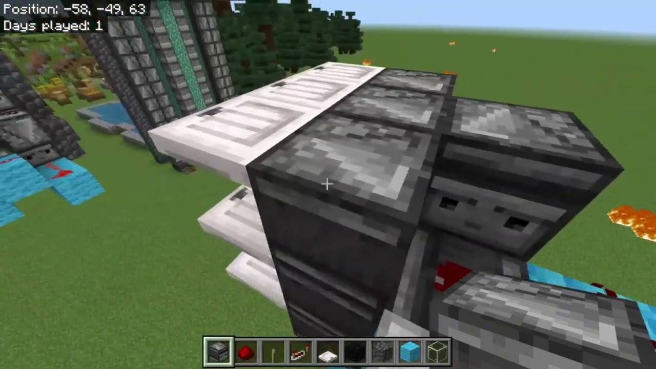 Minecraft 3x3, 5x5 and 7x7 Redstone Animated fans for Bedrock edition