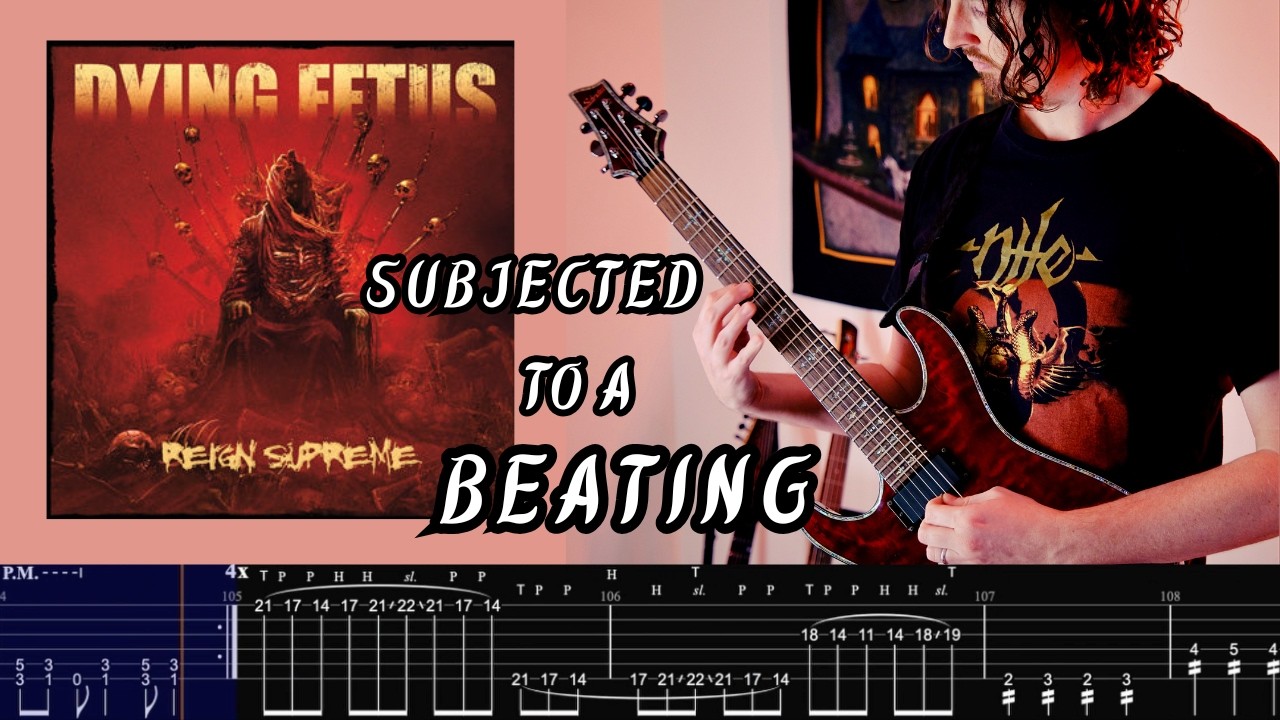 DYING FETUS “Subjected to a Beating” (SCREEN TAB, guitar cover)