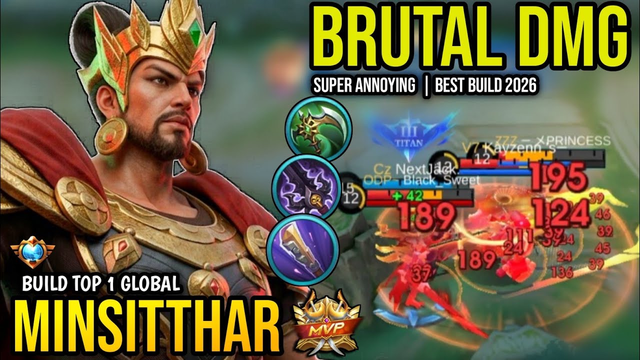 MINSITTHAR BEST BUILD 2026 | BUILD TOP 1 GLOBAL MINSITTHAR GAMEPLAY | MOBILE LEGENDS✓