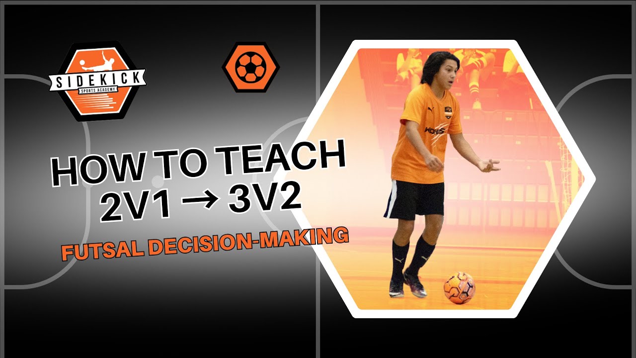 Futsal Instructional: 2v1 → 3v2 Drill with Goalkeeper | Sidekick Sports Academy Soccer Coach