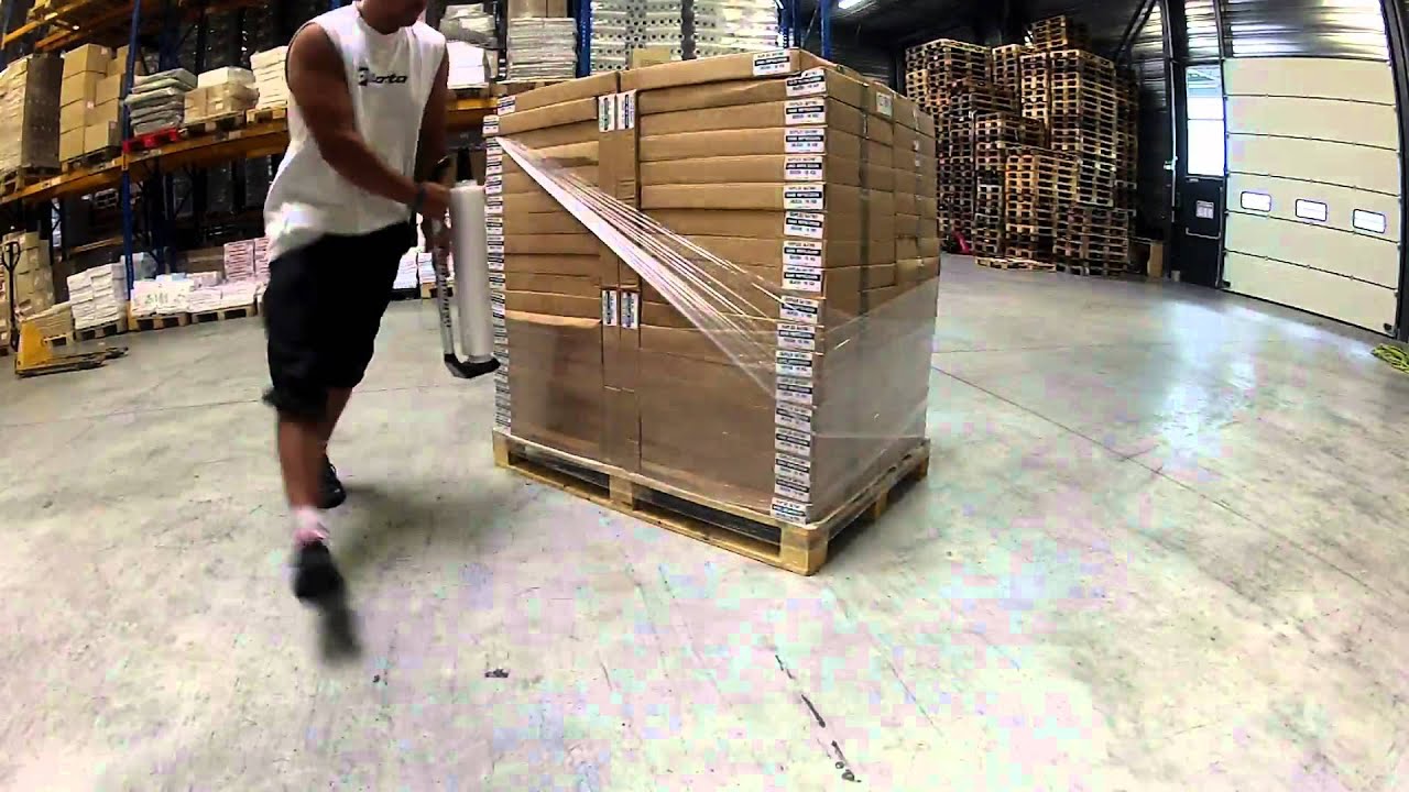 Deroulpack® : filmage de palette par un habitué