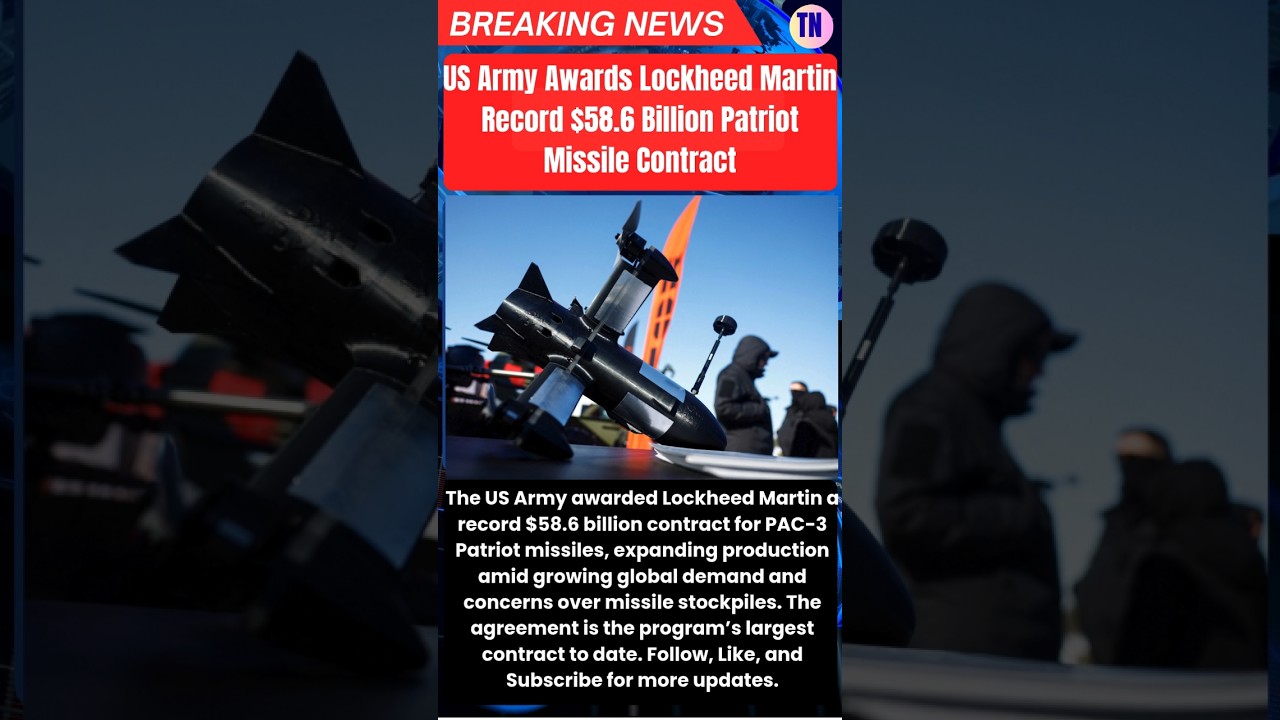 US Army Signs Record $58.6 Billion PAC-3 Patriot Missile Contract with Lockheed Martin #shorts