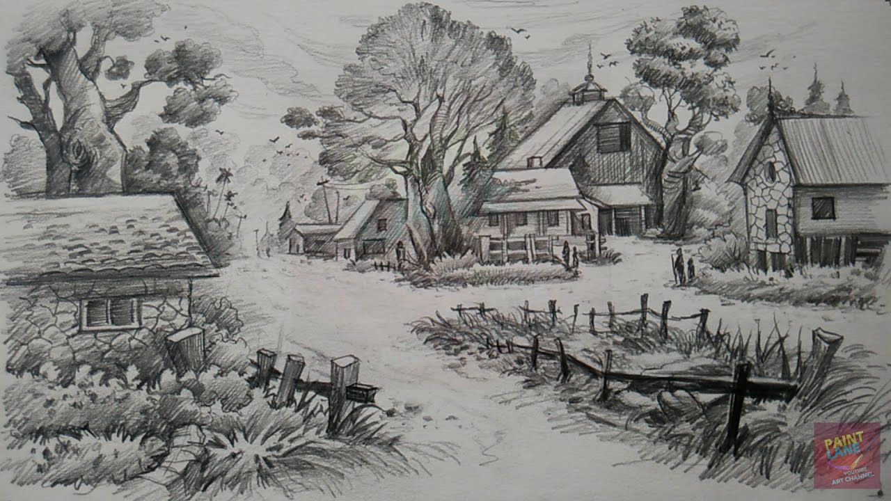 A Landscape With Pencil | Pencil Art | Paintlane