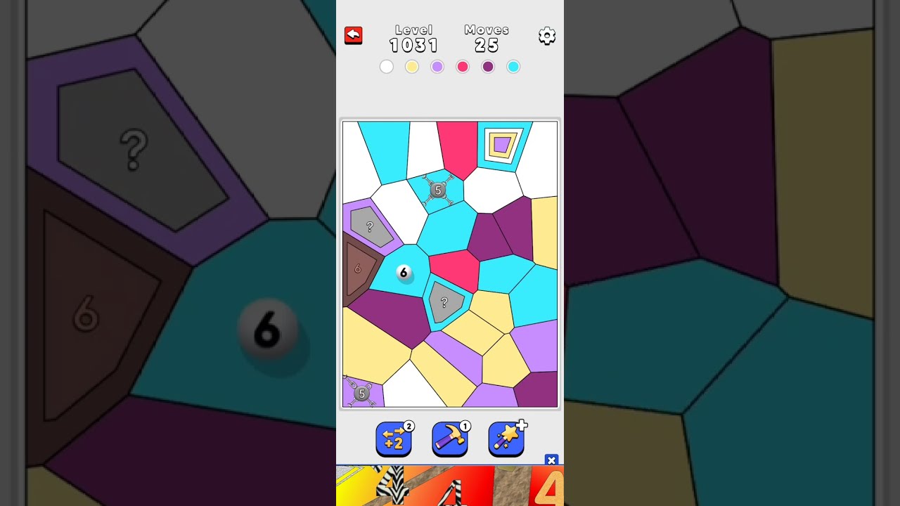 Color Cell Puzzle Levels 1031 to 1040 FAST FORWARD