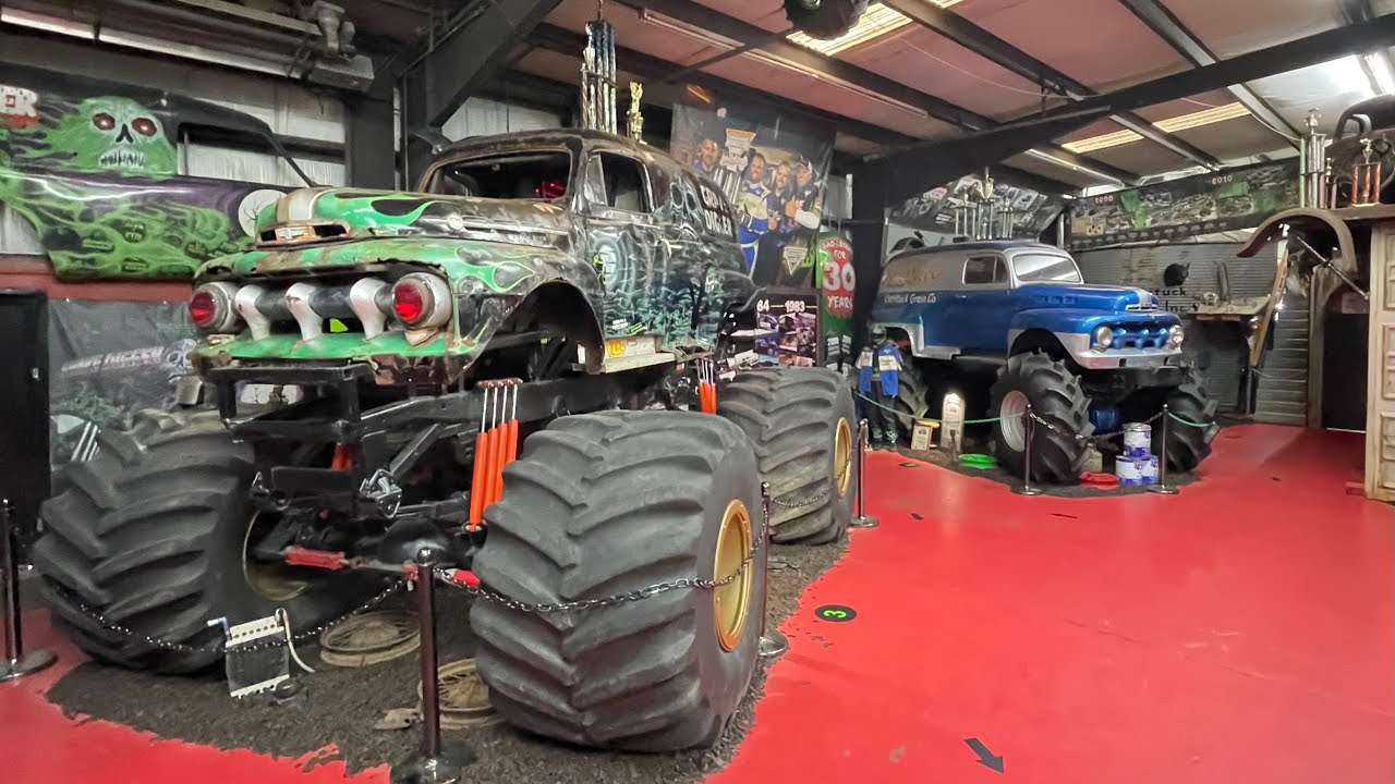 The Legendary Grave Digger! Diggers Dungeon Truck Museum Tour & Shop Walk-Around!