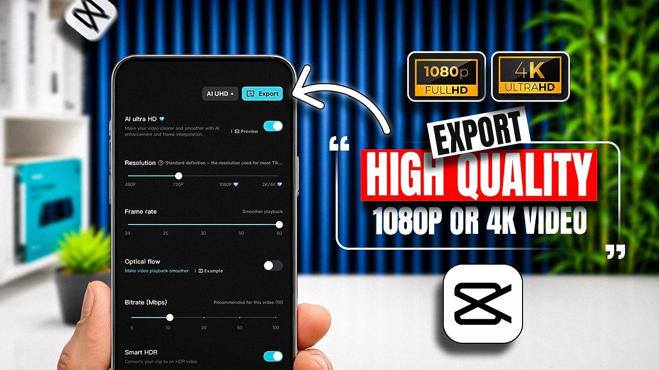 Как экспортировать видео в высоком качестве 1080p или 4K в CapCut (лучшие настройки)