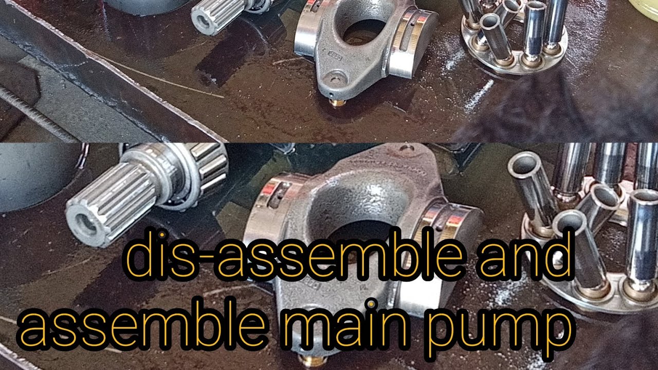 D8T dozer how to dis-assemble and assemble main pump.