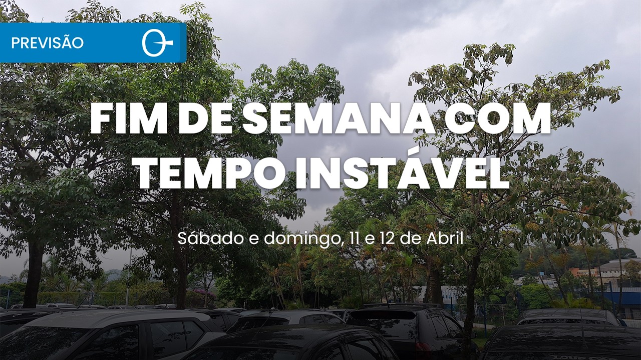 Previs&atilde;o do tempo: fim de semana com chuva e risco de temporais no Brasil 11 e 12/04/2026