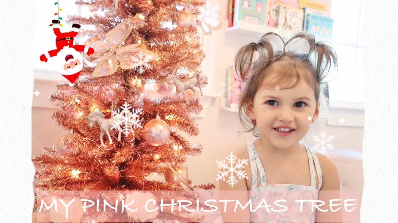 Karina decorates her 1st Christmas Tree - (PINK CHRISTMAS TREE)