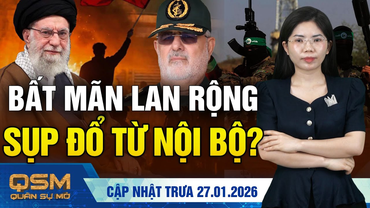 Áp lực gia tăng, biểu tình  Iran sắp bùng nổ trở lại? Hạm đội Mỹ áp sát, Khamenei có định quy hàng?